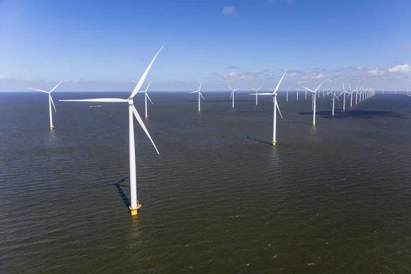 Luchtfoto Van Windturbines Zee Noord Holland Nederland — Stockfoto