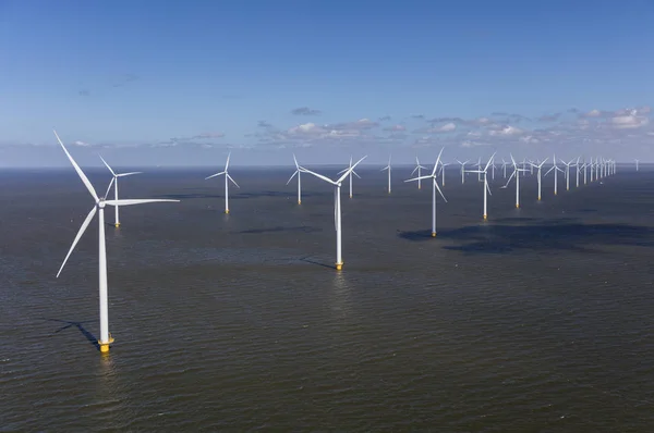 Luchtfoto Van Windturbines Zee Noord Holland Nederland — Stockfoto