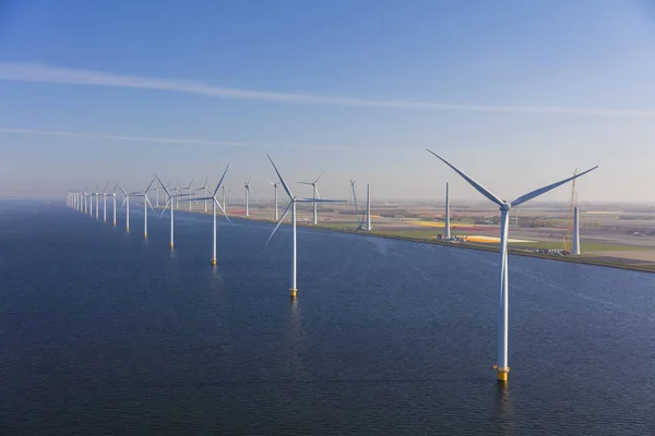 Luchtfoto Van Windturbines Zee Noord Holland Nederland — Stockfoto