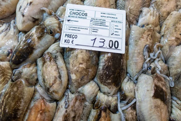 Sorter Färsk Fisk Marknaden Tavira Algarve Portugal — Stockfoto