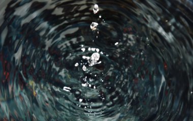 Siyah arkaplanda su damlası