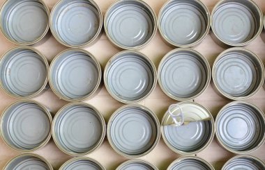 kahverengi kağıt kutusu boş konserve gıda