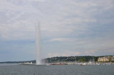 Jet Eau yüksek basınç çeşme seyahat konum Cenevre İsviçre 'd