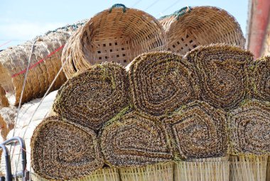 Bambu hasır haddeleme ve sepet için kamyonet üzerinde teslim