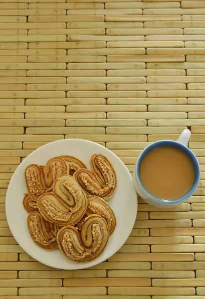 Kue mentega sereal dan kopi — Stok Foto