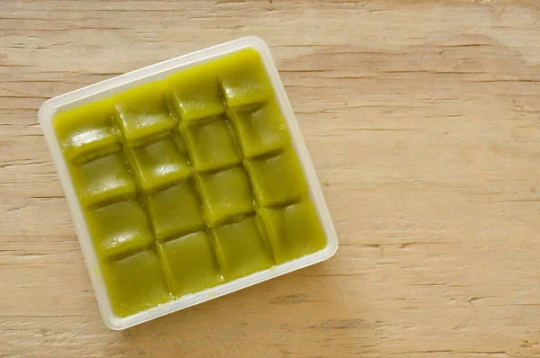  Yeşil katman tatlı yapışkan kek Tay tatlı plastik tepsi