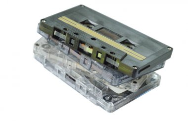 kaset kayıt beyaz arka plan üzerinde istifleme cihazı