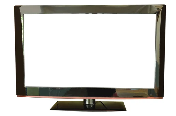 Télévision à diode électroluminescente sur fond blanc — Photo
