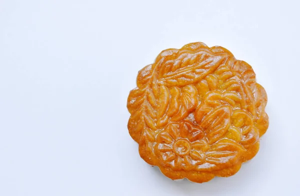 月餅中国伝統デザート詰めマッシュ ドリアン チョップ ブロック部分のカット — ストック写真