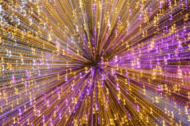  renkli ışık zum teknik arka plan ve doku tarafından gece yayılıyor