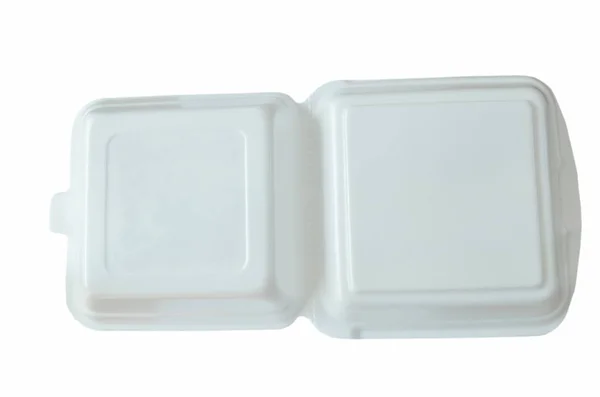 Foam Box Contain Food White Background Royalty Free Stock Photos