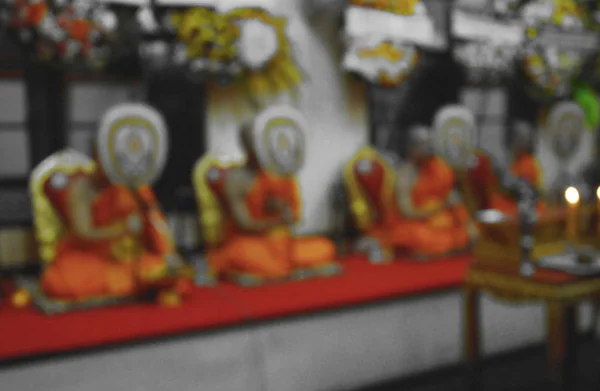 Foltos négy buddhista szerzetesek kántálta a Thai temetés halott megáldása — Stock Fotó