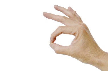 insan parmağı yapmak Ok sembolü beyaz arka plan üzerinde