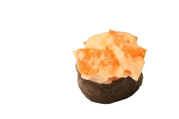 Imitation Crab Stick Salad Maki Sushi Japanese Food White Background — ストック写真