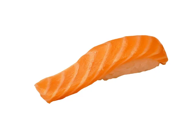 Salmon Sushi Japanese Food White Background — Stock Photo, Image