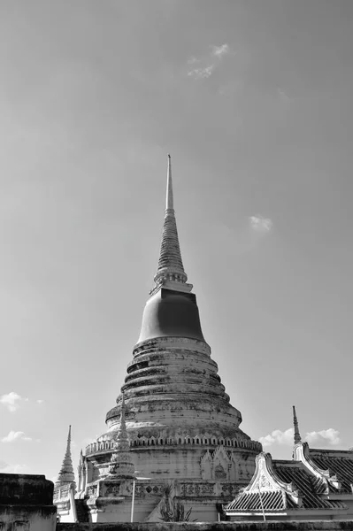 Phra Samut Chedi Heilige Antike Pagode Mit Rotem Gewand Auf — Stockfoto