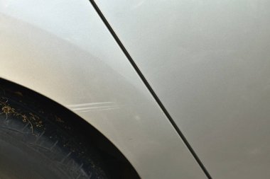  kaza gümüş renkli araba arka plan ve doku sıfırdan