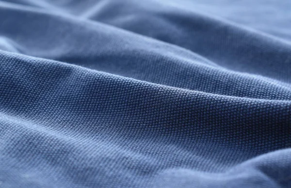 Primer Plano Fondo Textura Tela Azul — Foto de Stock