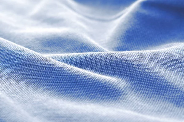 Gros Plan Fond Texture Tissu Bleu — Photo