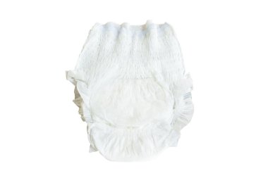 Yetişkin pantolon bezi beyaz arka planda idrar emmek için kullanılır.