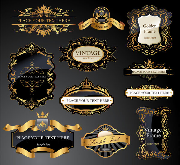 Vintage labels set