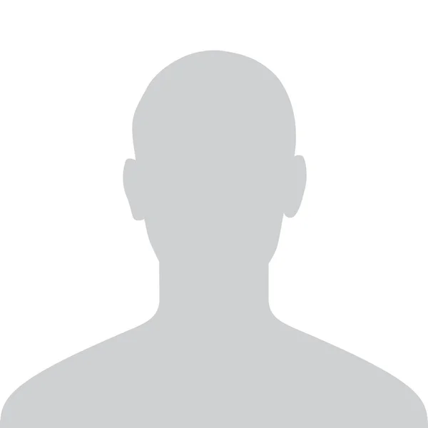 Люди Аватара. Мужской профиль. Изображение серого человека изолировано на белом фоне. Хорошие люди за ваш веб-дизайн. Минимальный плоский символ. Векторная иллюстрация — стоковый вектор