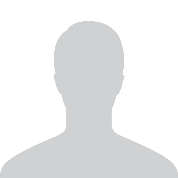 アバターのベクトル。男性のプロファイル。白い背景で隔離灰色の人物画。ウェブ デザインの良いアバター。最小フラット記号です。ベクトル図 — ストックベクタ