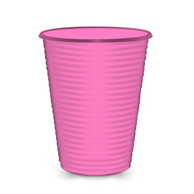 Plastik kap. Kırmızı renk. Beyaz arka plan üzerinde izole. Tasarımınız için alay. Vektör çizim