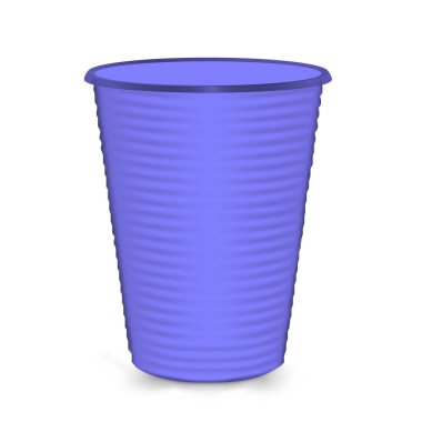 Plastik kap. Mavi renkli. Beyaz arka plan üzerinde izole. Tasarımınız için alay. Vektör çizim