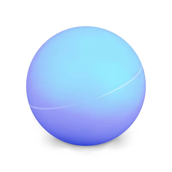 乒乓球在白色背景上分离。蓝色照片现实三维球的阴影。最受欢迎的游戏乒乓球的东西。矢量图 — 图库矢量图片