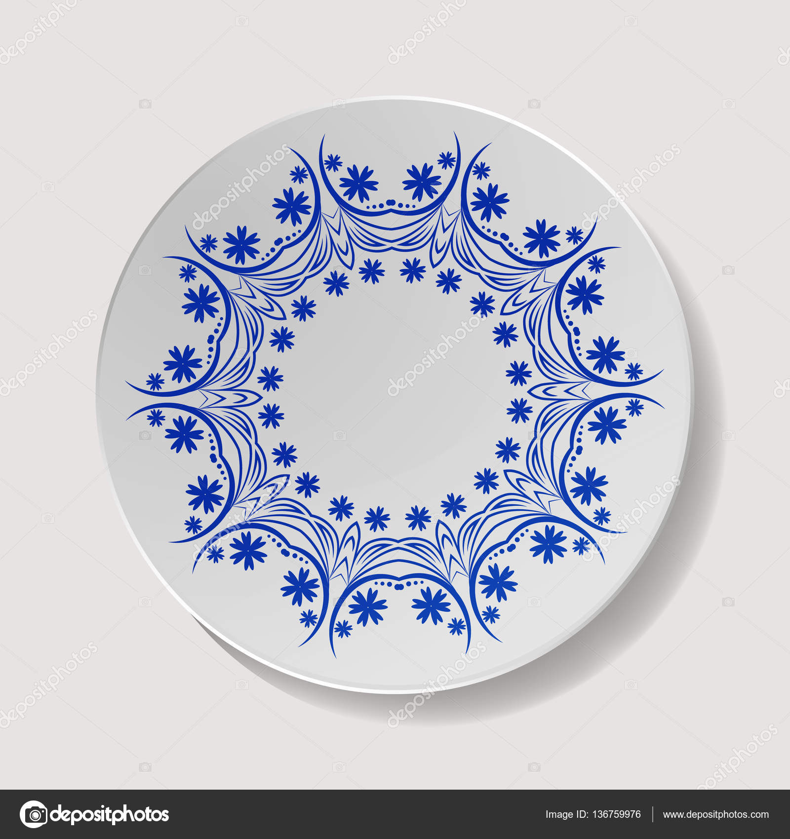 Realistic Plate Vector. Closeup Porcelain Tableware Isolated ... Realistic Plate Vector. Closeup Porcelain Tableware Isolated ...