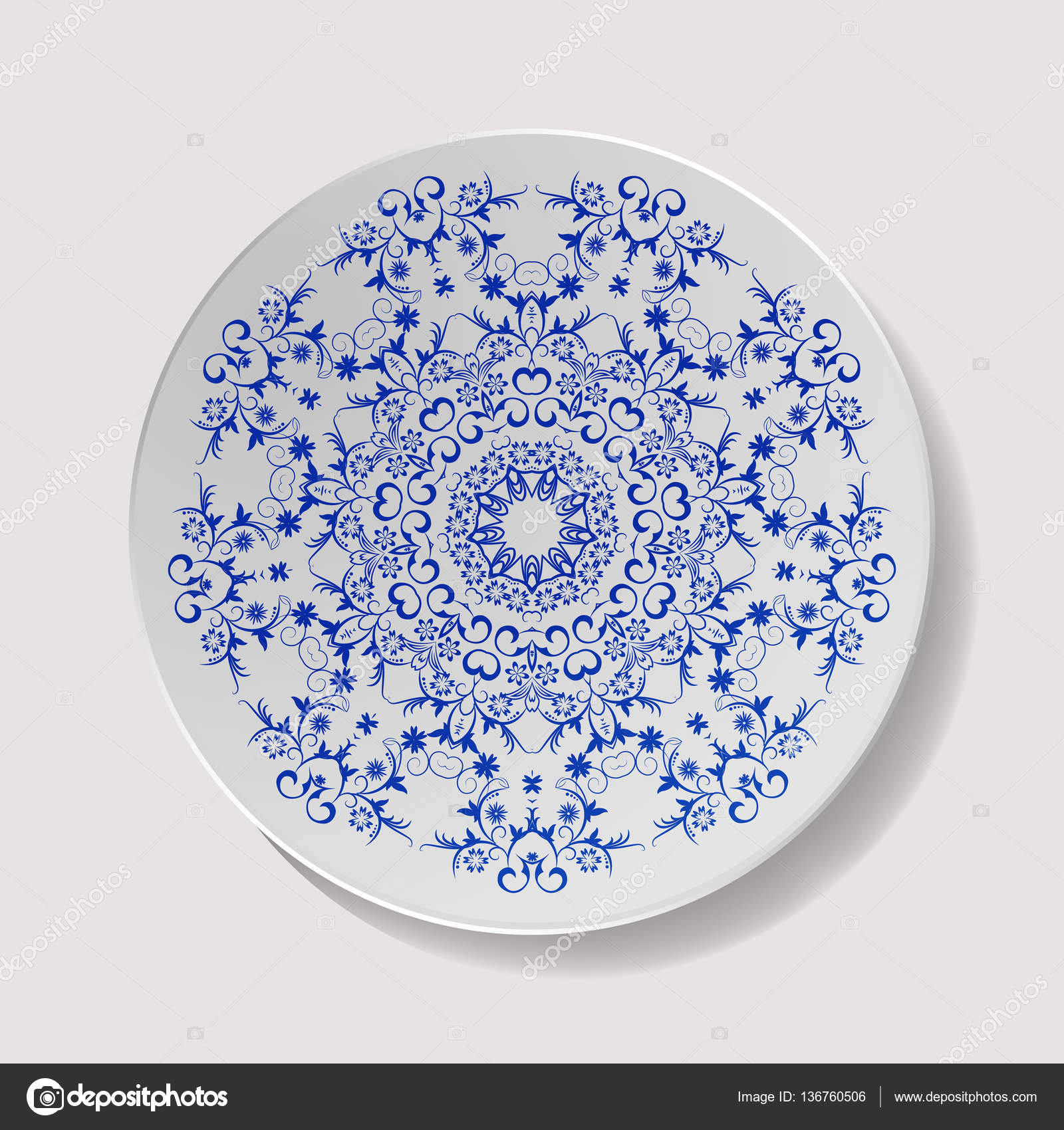 Realistic Plate Vector. Closeup Porcelain Tableware Isolated ... Realistic Plate Vector. Closeup Porcelain Tableware Isolated ...
