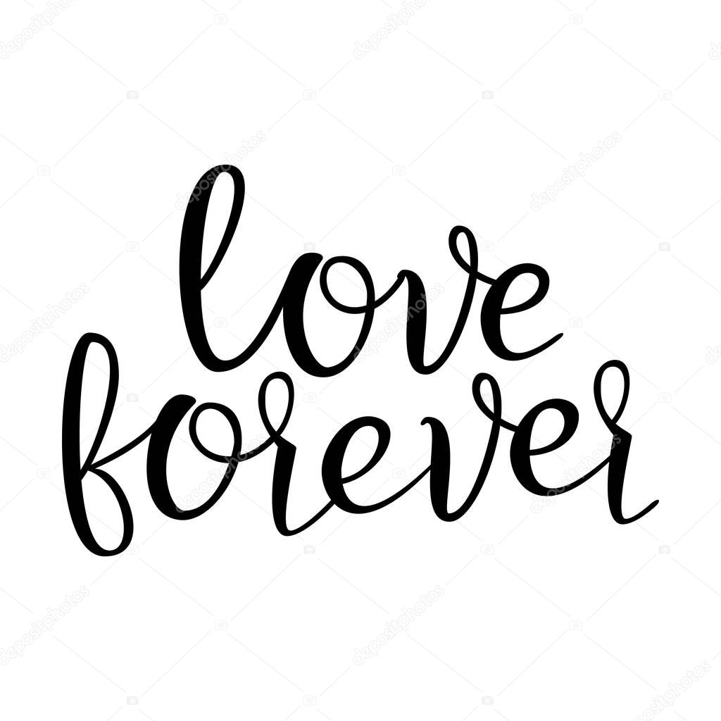 Quote About Love. Handwritten Inspirational Text. Modern Brush