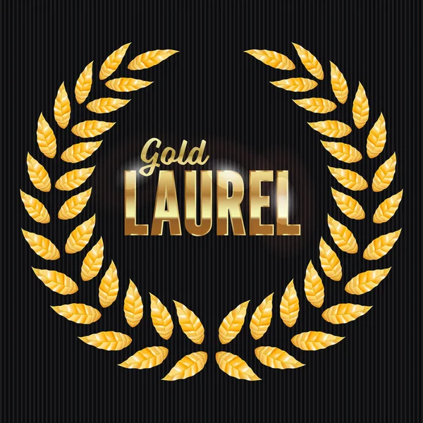 Gouden Laurel Vector. Shine krans Award Design — Stockvector