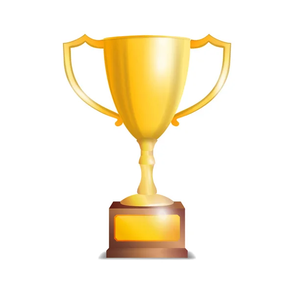 Coupe du trophée d'or. Isolé sur fond blanc Illustration vectorielle — Image vectorielle