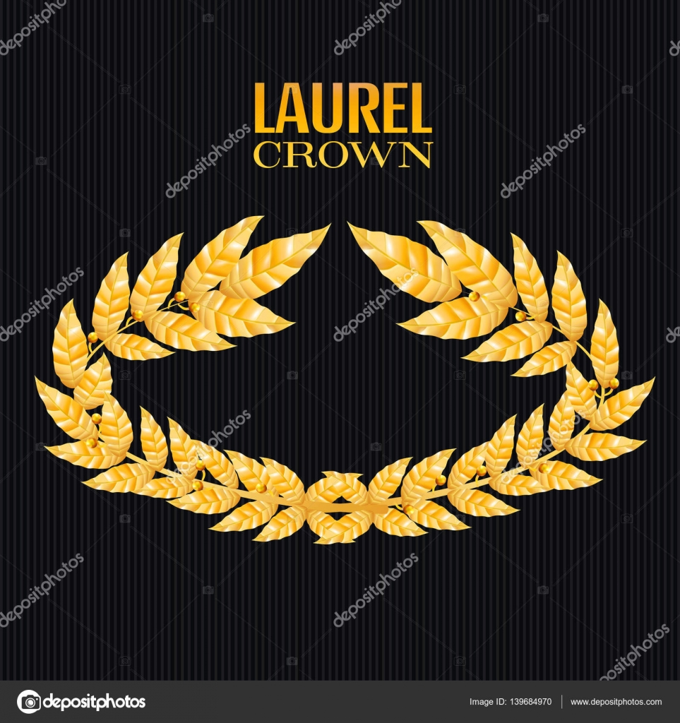 Vector Leaf Crown Greek Laurel Crown Greek Wreath With Golden Leaves Vector Illustration Stock Vector C Pikepicture