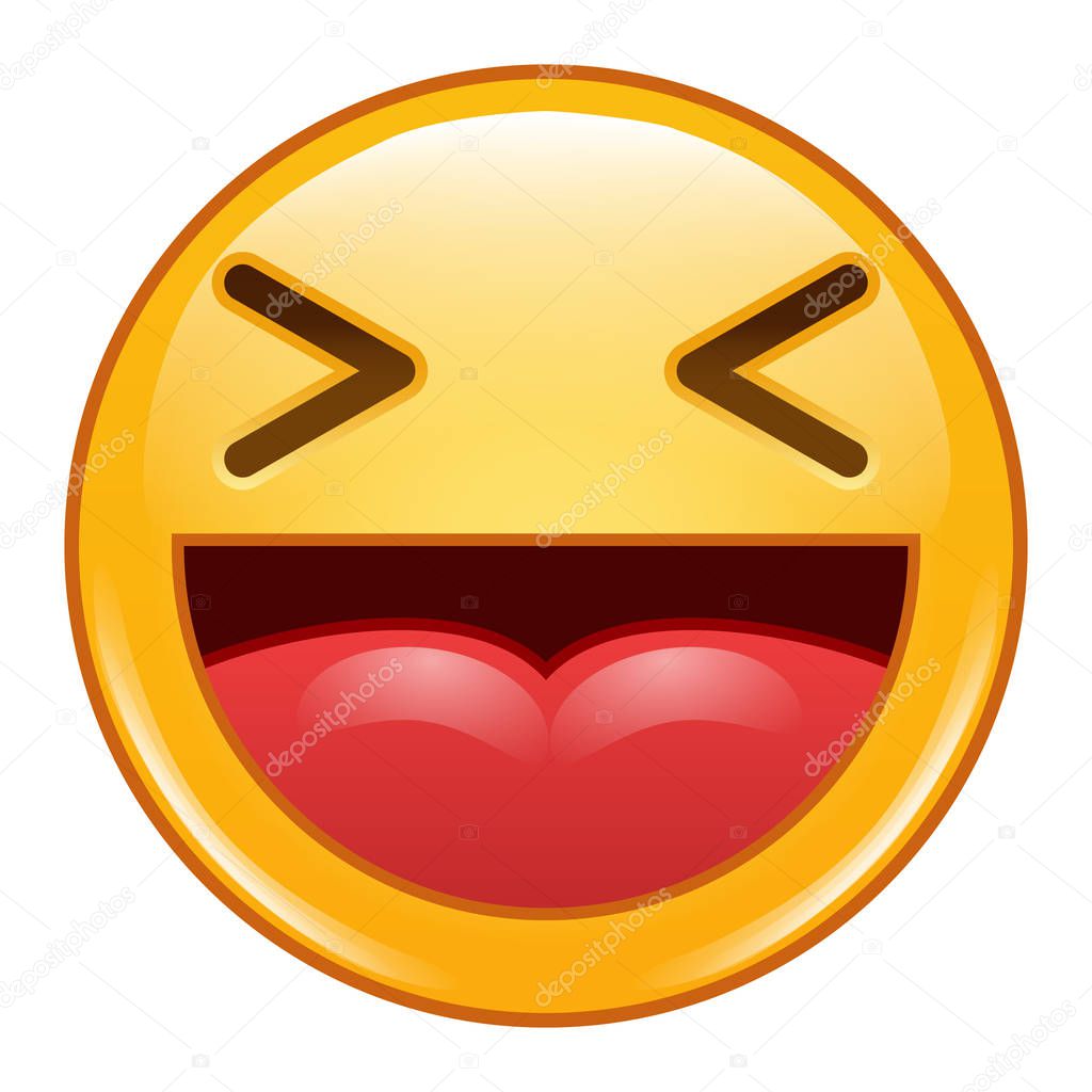 Emoji Emoticon Icon Vector. Smiley, Laughing Emoticons