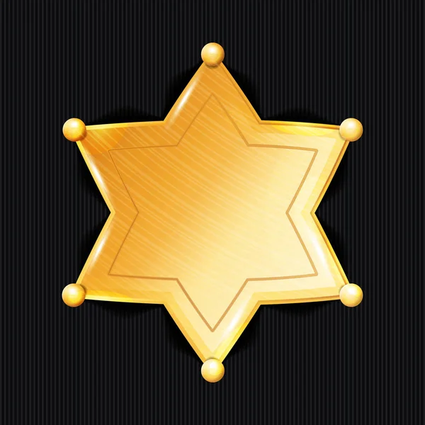 Sheriff Badge Star Vector. Klassieke symbool. Gemeentelijke City wet handhaving Department. — Stockvector