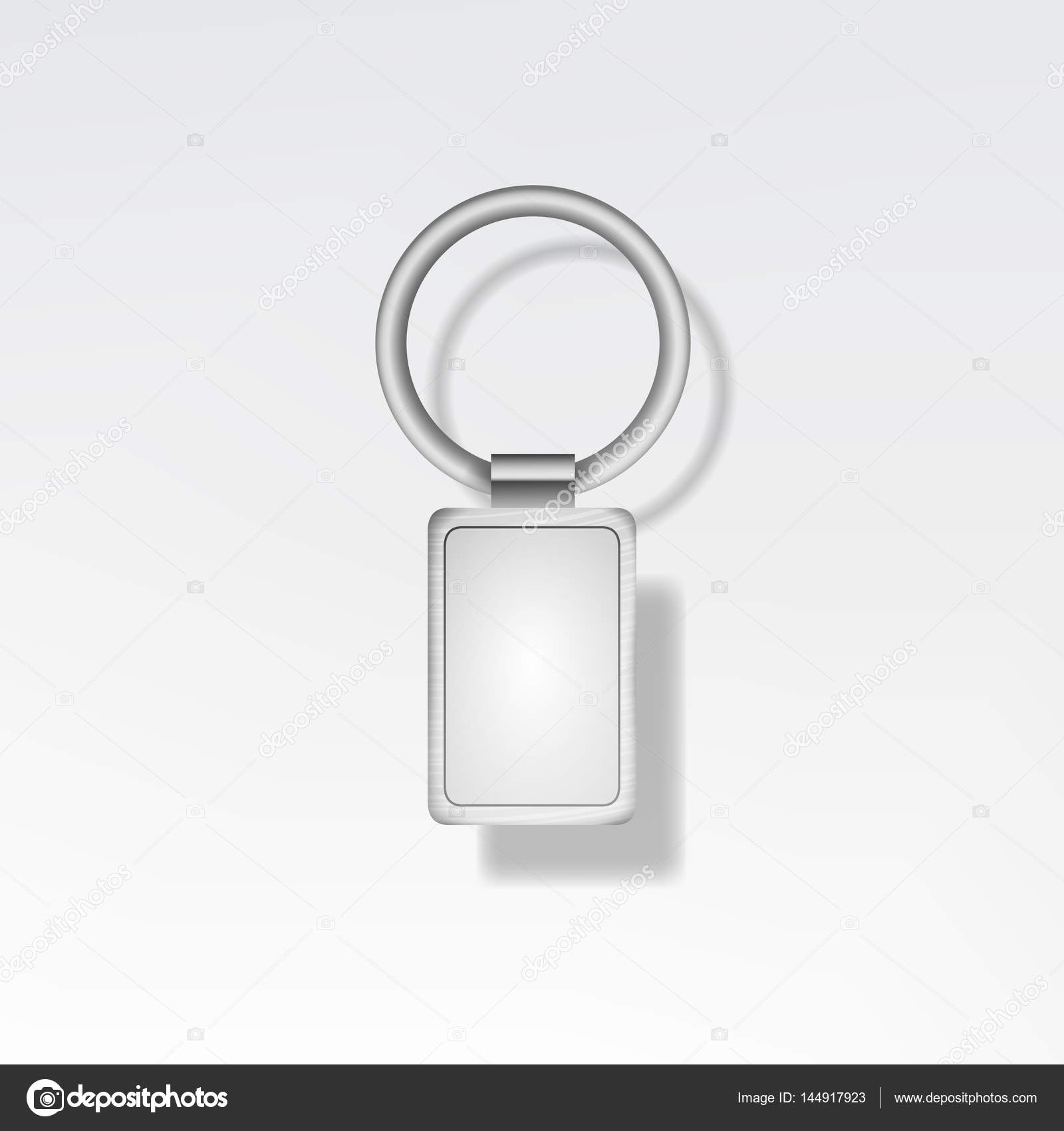 Download Template Metal Keychain Vector. Realistic Illustration. Key Chain Or Pendants Mock Up. — Stock ...