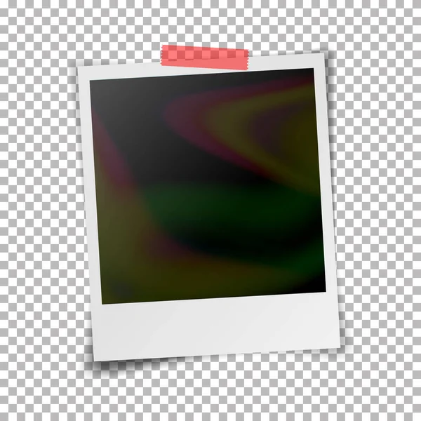 Vetor de moldura de foto instantânea. Ilustração fotorrealista do quadro da foto do estilo retrô isolado no fundo transparente —  Vetores de Stock