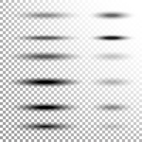 Şeffaf yumuşak gölge vektör. Damalı zemin üzerine izole yumuşak kenarlı saydamlık Oval gölge. Tasarım öğesi — Stok Vektör