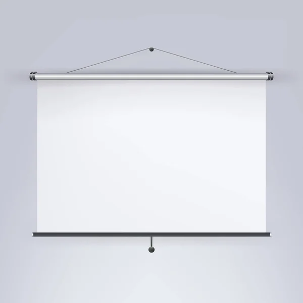 Creative vector illustration of empty meeting projector screen isolated