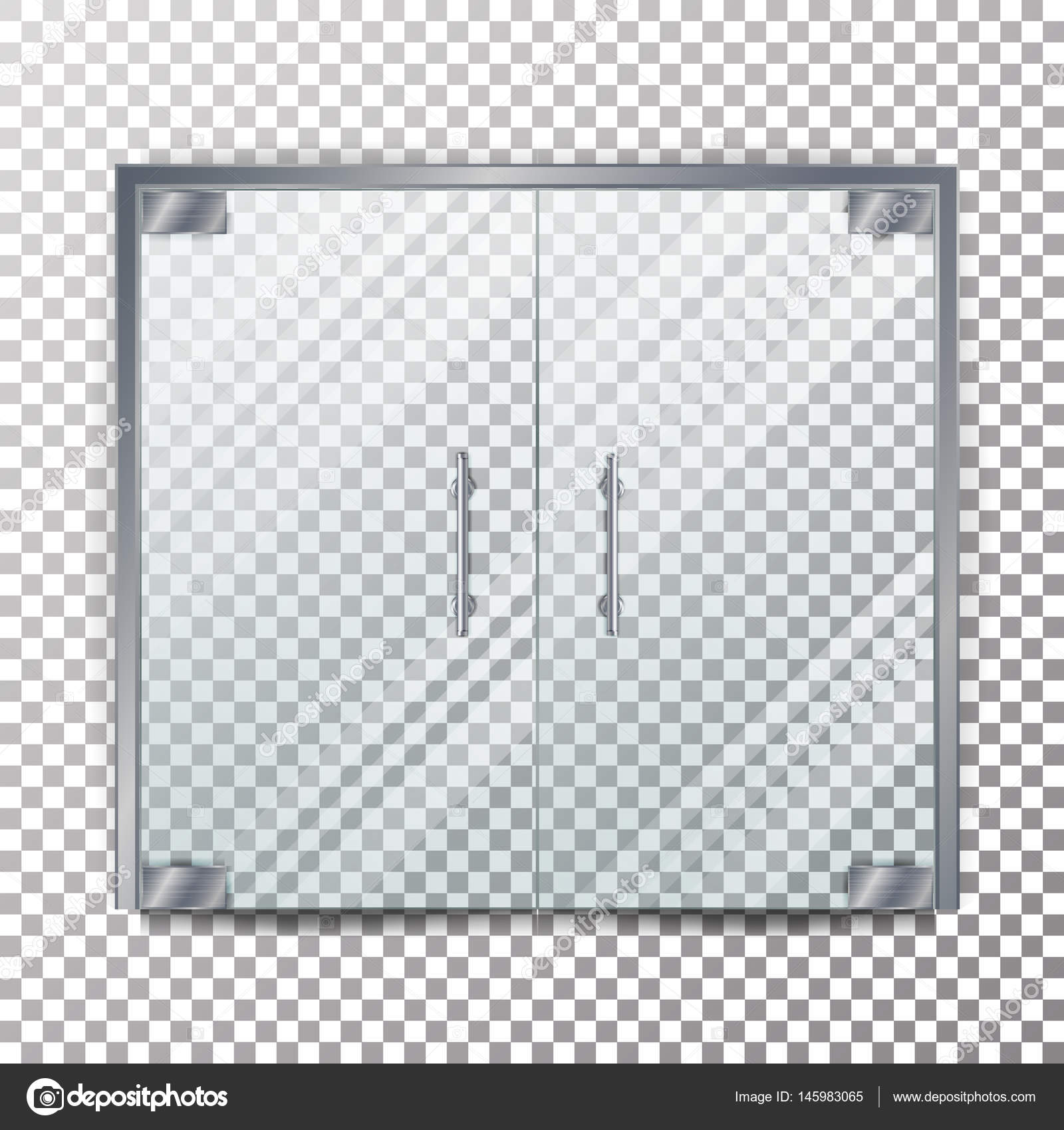 Download Glass Door Transparent Vector Clear Glass Door Isolated On Transparent Checkered Background Mock Up Entrance Door For Shop Or Fashion Boutique Stock Vector Royalty Free Vector Image By C Pikepicture 145983065