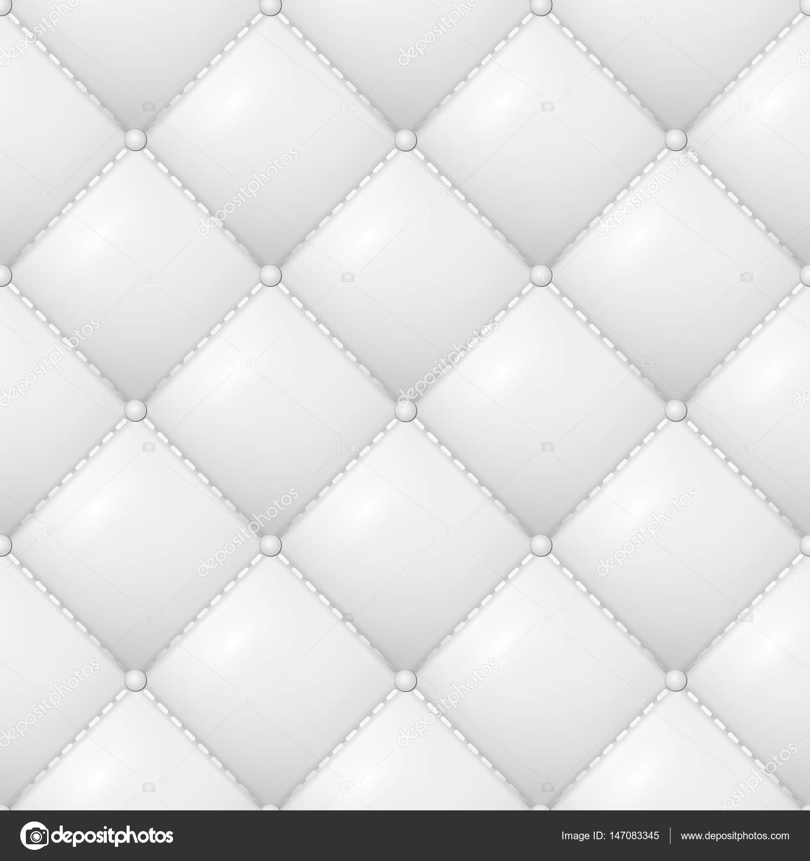Seamless pattern white quilted fabric Stock Vector