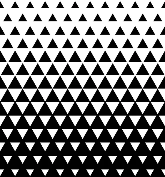 Patrón Triangular Semitono Vector. Fondo de pantalla de patrón triangular de transición abstracta. Fondo geométrico inconsútil triángulo blanco y negro . — Archivo Imágenes Vectoriales