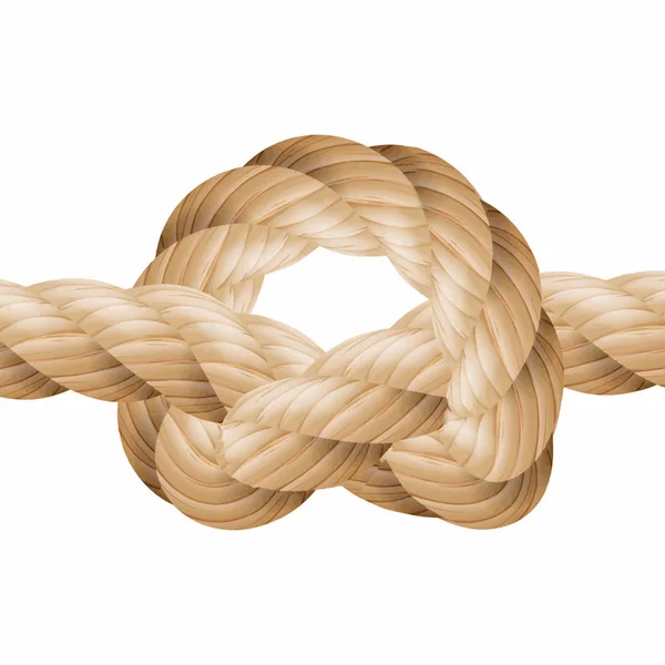 Vecteur de nœuds de corde. Noeud de corde marine. Isolé sur fond blanc. Pour Tissu, Papier Peint, Emballage. Figure 8, Aspects généraux . — Image vectorielle