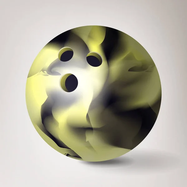 Bowlingball-Vektor. 3D realistische Illustration. glänzend, glänzend und sauber — Stockvektor