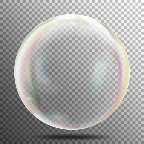 Bulle de transparence. Savon ou bulle sous-marine ou d'eau. Illustration vectorielle sur fond gris . — Image vectorielle