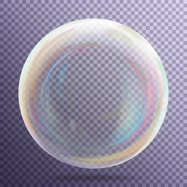 Bulle de transparence. Savon ou bulle sous-marine ou d'eau. Illustration vectorielle sur fond gris . — Image vectorielle