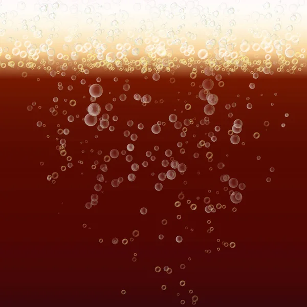 Beer Foam Background. Light Bright, Bubble And Liquid. Vector